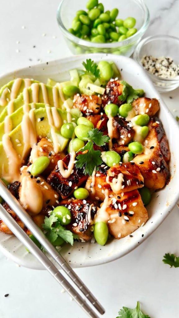 Honey Sriracha Salmon Bowl Recipe