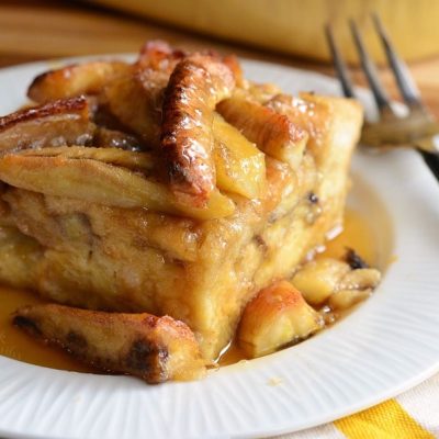 banana froster bread pudding