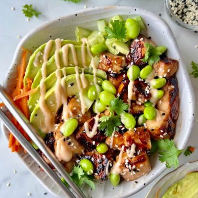 Honey Sriracha Salmon Bowl